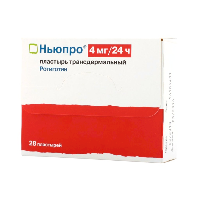 Ньюпро пластырь (Neupro) Ротиготин 4мг №28